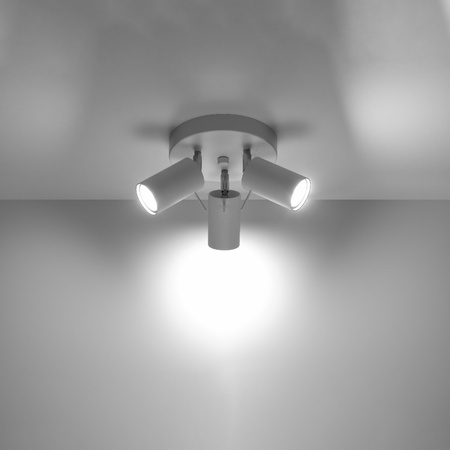 Stropní svítidlo RING 3xGU10 Reflektor Halogenové svítidlo Movable White SOLLUX