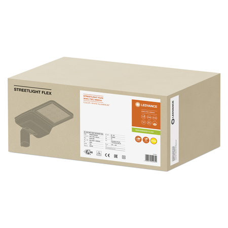 LED pouliční osvětlení průmyslové silnice svítidlo 36W 4950lm 3000K IP66 bílé pouliční osvětlení Flex Ledvance