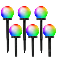 Venkovní solární LED zahradní lampa 0,12W RGB černá IP44 Sphere Kobi
