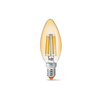 E14 C35 LED žárovka 6W = 52W 680lm 2200K Teplá bílá Jantar Filament 360° VIDEX