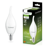Žárovka LED E14, BA35 8W = 60W 806lm 4000K Neutrální bílá 180° LUMILED