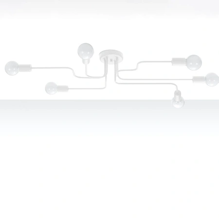 Stropní svítidlo HECTOR 6xE27 Lustr bílý Industrial SOLLUX