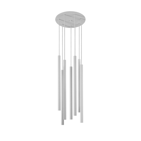 Stropní svítidlo LASER 8918 Nowodvorski White 7xG9 Pendant Steel ?30 cm Minimalist