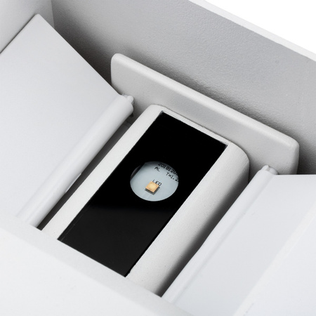 LED zahradní nástěnné svítidlo Venkovní fasádní svítidlo 2x3W 4000K Nastavitelné nahoru a dolů Bílá