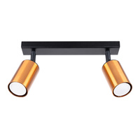WINX 2xGU10 Spotlight Moving Black-Copper Moderní stropní svítidlo SOLLUX