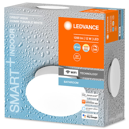 LEDVANCE WIFI SMART+ ORBIS LED AQUA KOUPELNOVÁ LAMPA 12W 1200lm 3000K-6000K BÍLÁ