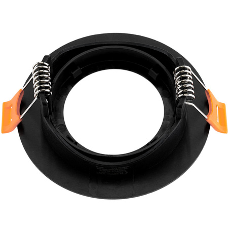 Halogenová Podhledové svítidlo, Kulatá Černá VENTUS + LED GU10 1.5W 120° Teplá bílá LUMILED