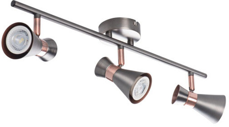 Stropní svítidlo LED GU10 s nastavitelným reflektorem Mileno Kanlux ve stříbrné mědi