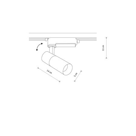 LED lampa na přípojnici 1 fáze 10W 1000lm 4000K neutrální bílá Moderní profil TINOS 10377 Nowodvorski