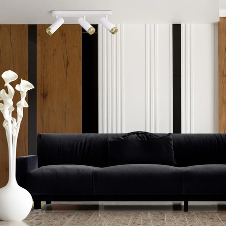 Nástěnné a stropní bodové svítidlo 3x GU10 White Gold FADO Sanico Goldlux