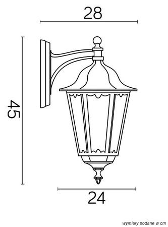 Venkovní zahradní lampa nástěnná lampa LED Retro Classic K 3012/1/D E27 Su-Ma