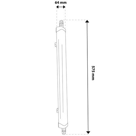 Hermetické LED dílenské světlo 60cm garážové světlo 30W 4000K vodotěsné TERRA LUMILED