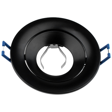 Halogenové zapuštěné stropní kulaté pohyblivé svítidlo Černá Gu10