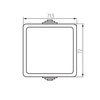 Jednoduchý vypínač 10A Square Grey TEKNO Kanlux