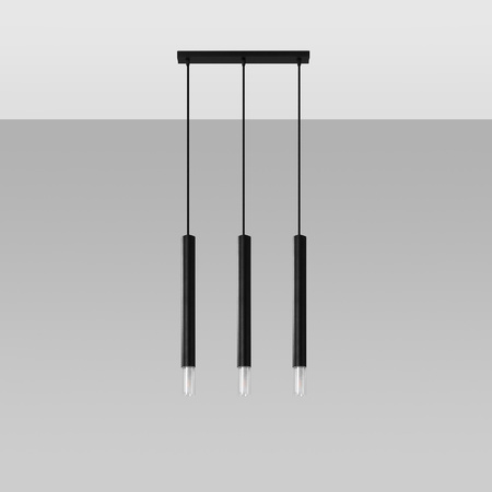 WEZYR LED závěsné stropní svítidlo 3xG9 černé SOLLUX