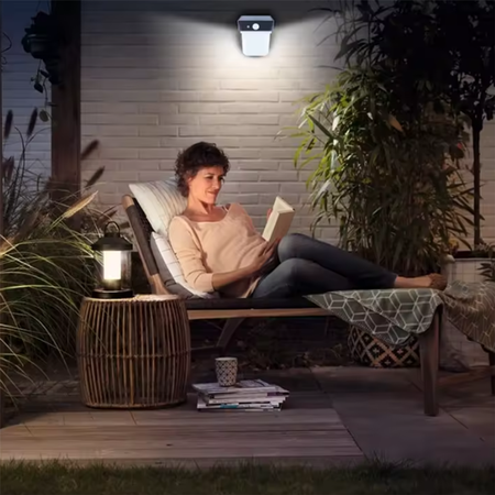 LED solární zahradní lampa Fasádní nástěnná lampa 4000K IP54 Senzor pohybu a soumraku