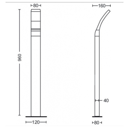 Venkovní LED zahradní lampa SPLAY myGarden 12W 4000K IP44 Tyč 96cm Antracit PHILIPS
