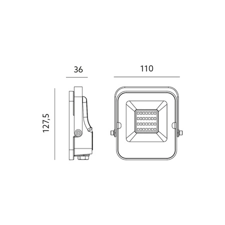 LED reflektor venkovní zahradní 30W 2700lm 4000K neutrální 120° MHN Kobi