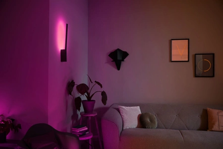 Nástěnné svítidlo LED LIANE černé 12,2W 24V CCT RGB PHILIPS HUE Bluetooth Zigbee