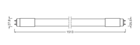 LED zářivka G13 T8 20W 3100lm 4000K Neutrální 190° 150cm Ledvance