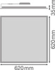 LED panel Stropní světlo 36W 3600lm 4000K Neutrální zapuštěné Bílá 62x62cm Eco Ledvance