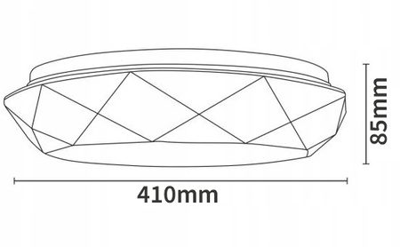 LED stropní svítidlo DIAMOND 48W 3600lm 41cm Vito + dálkový ovladač 3000K-6400K