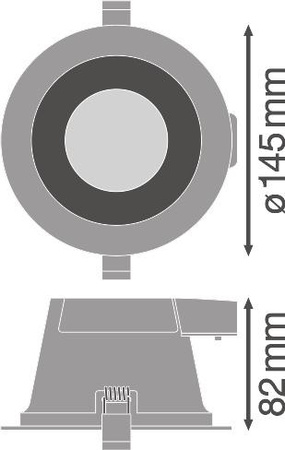 LED panelové bodové svítidlo 13W 1210lm CCT Mesh White Downlight Ledvance
