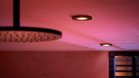 LED Xamento 4,2W IP44 CCT RGB Kruhové černé svítidlo do koupelny PHILIPS HUE Bluetooth