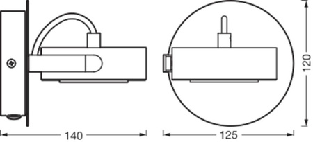LED stropní nástěnné svítidlo pro povrchovou montáž 5,5 W 210 lm CCT Dekorativní bílý bod Venus Ledvance