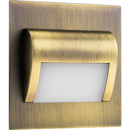 Schodišťové svítidlo DECORUS 9 LED 1.2W. Studená bílá mosaz