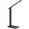 Stolní nastavitelná stolní lampa LED 5W 400lm 3000-4000-6500K CCT dobíjecí školní noční světlo stmívatelné vypínač černý Kivo Masterled