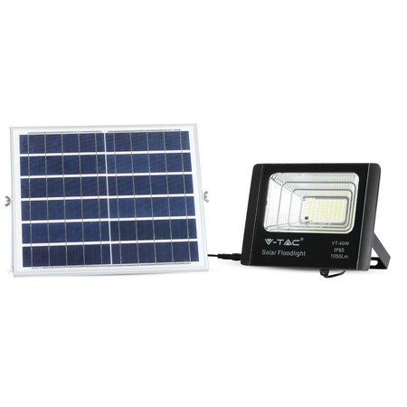 Reflektor LED 16W 6000K IP65 + Solární panel S dálkovým ovládáním VT-40W V-TAC