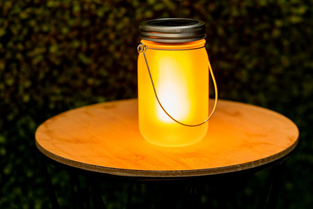Zahradní lucerna LED Solar Jar Flame 13cm