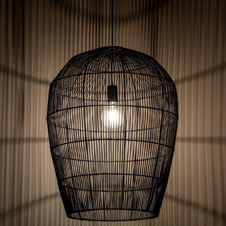 E27 Black Skandinávské závěsné stropní svítidlo HAITI L 11168 Nowodvorski