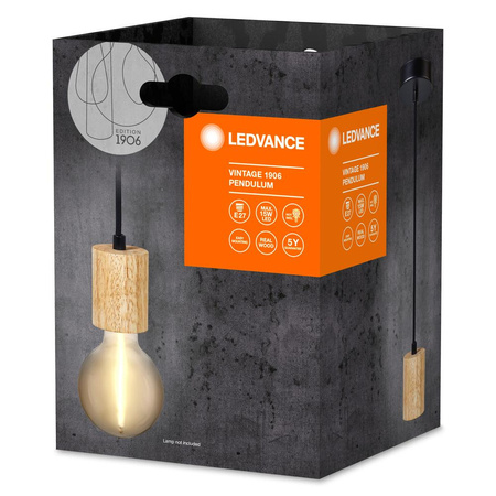 E27 závěsné stropní svítidlo hnědé Vintage 1906 kyvadlo Ledvance
