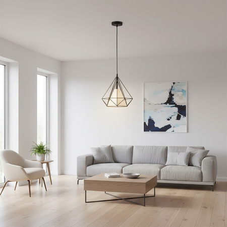 HIRA závěsná lampa 1xE27 Geometrické Trojrozměrné svítidlo P314550 GOLDLUX (Polux) Kov