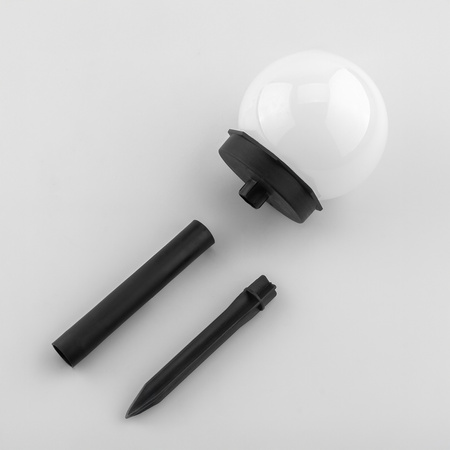 LUMILED LED solární zahradní lampa ATRIS Driven White Ball 10cm RGB