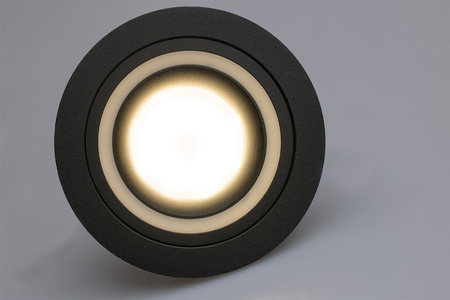 Halogenová Podhledové svítidlo GU10, Stálá Kulatá Černá TRIBUS LUMILED