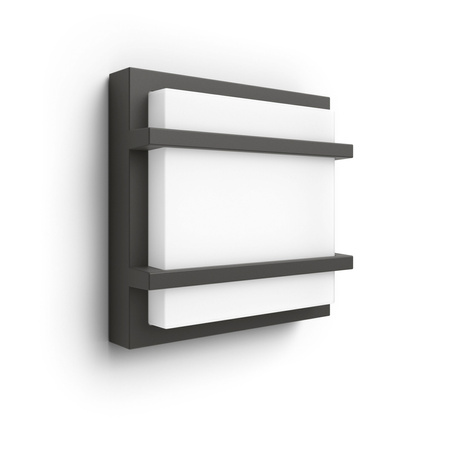 PETRONIA 3,8W 2700K IP44 Antracitová zahradní LED nástěnná lampa PHILIPS