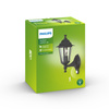 Zahradní lampa LED nástěnná lampa PEKING myGarden E27 IP44 nahoru Lucerna s čidlem soumraku Černá PHILIPS