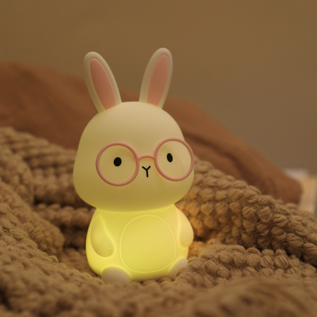 Dekorativní LED králičí lampa 1W 3000K RGBW bílá růžová stmívatelná Flora Sanico Goldlux