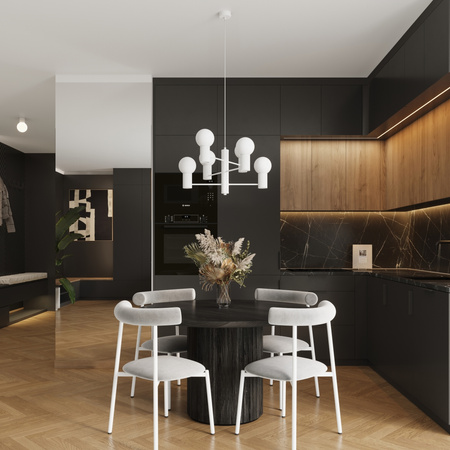 Lustr Závěsné svítidlo 6x G9 Hliníková bílá svatozář French Sky SL.1829 Sollux