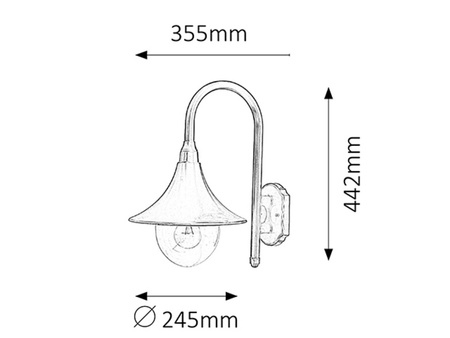 Zahradní LED nástěnné svítidlo KONSTANZ E27 IP44 Black RABALUX