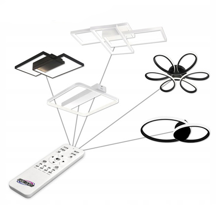 LED lustrová stropní lampa 90W CCT GALAXIS VELA bílá + dálkové ovládání