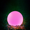 LED zahradní kuličková solární lampa s hroty bílá RGB 40 cm 3000K pozemní + dálkové ovládání