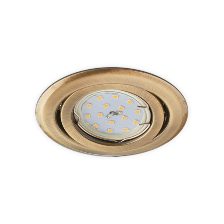 Zapuštěné halogenové bodové svítidlo GU10 Patina Round Kobi pro zápustnou montáž