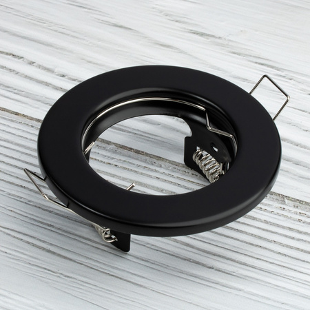 Halogenová Podhledové svítidlo GU10, MR16 Stálá Kulatá Černá Plech LUMILED