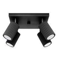 Bodové reflektorové stropní svítidlo Tuba 4x GU10 Black Carbon Deep Space SL.1583 Sollux