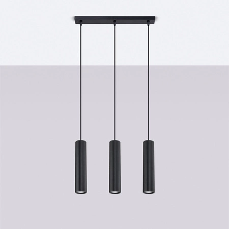 Stropní závěsné svítidlo Tuba Spot 3x GU10 Black Carbon Deep Space SL.1575 Sollux