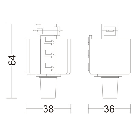Adaptér pro jednofázové přípojnice LED osvětlení černý EasyLink Philips